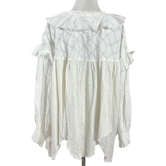 Free People Edwardian Romantic Ethereal Ally  Tunic in Optic White Medium NEW - Picture 8 of 15